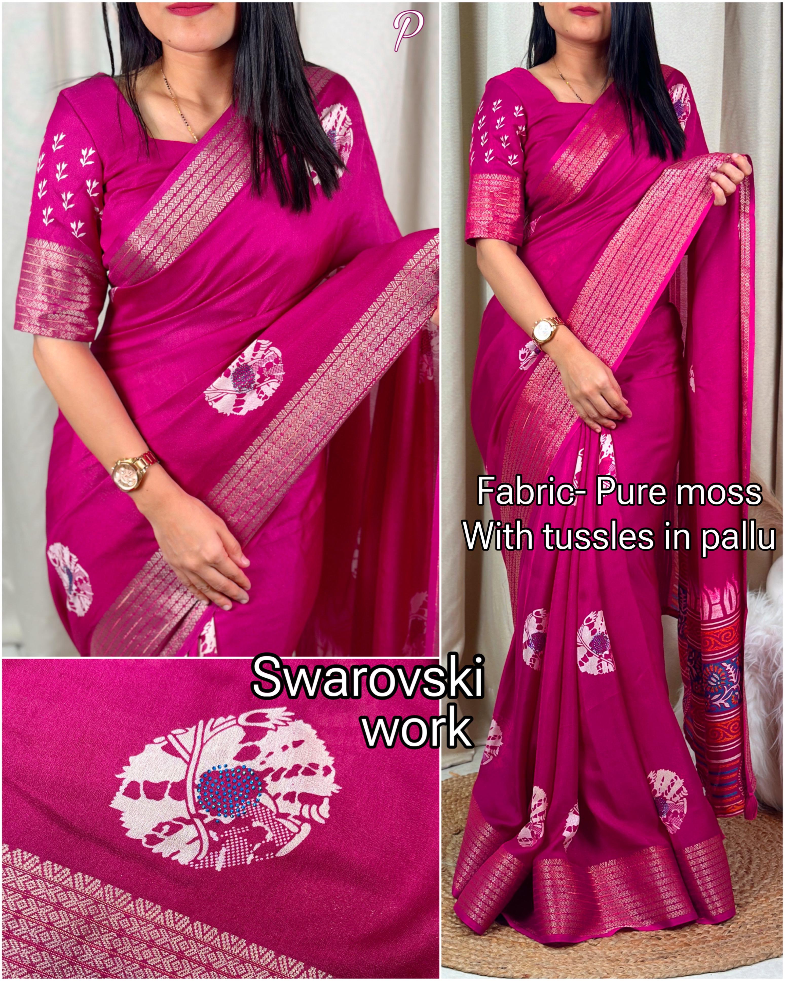 dimond-work-saree